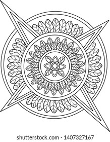mandala sharp vector abstact vector illustration. Concept for print, textile, logo, web design