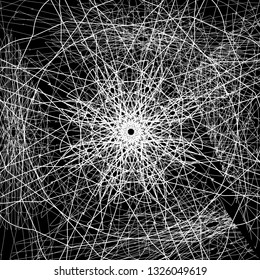 Mandala. Sign. Symbol. Matted threads. Abstract illustration.