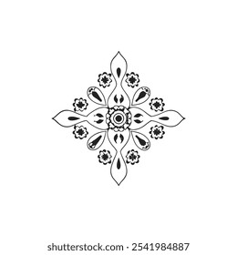 Mandala sihouette vector desing eps