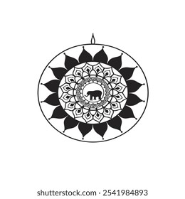 Mandala sihouette vector desing eps