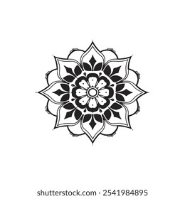 Mandala sihouette vector desing eps