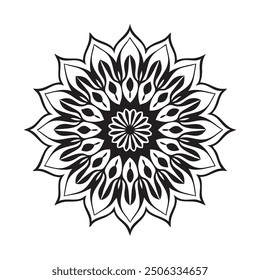 Mandala silhouette vector art illustration. Mandala Style Vector Shapes Collection. Mandala ornament collection shape. Mandala pattern art background Black.