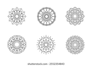 Mandala silhueta vetor ilustração arte