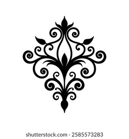 Mandala silhouette vector illustration icon