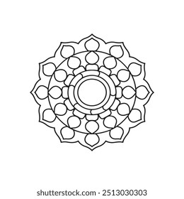 Mandala silhouette vector illustration style