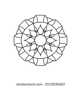 Estilo de ilustração do vetor da silhueta de Mandala