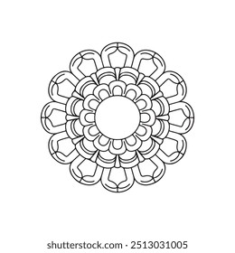 Mandala silhouette vector illustration style