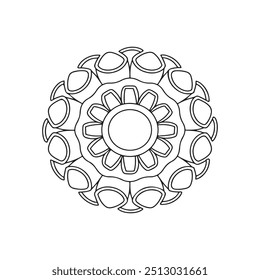 Mandala silhouette vector illustration style