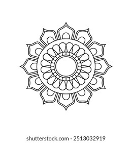 Mandala silhouette vector illustration style