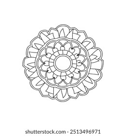 Estilo de Ilustración vectorial de silueta de mandala