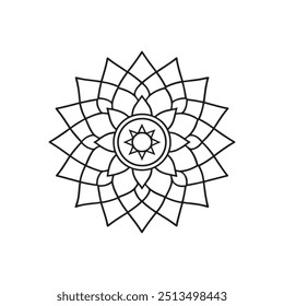 Mandala silhouette vector illustration Style