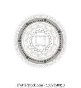 Mandala silver design of Bohemic ornament indian and decoration theme Vector illustration