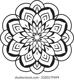 Mandala , Libro Simple De Colores Para Niños, Vector