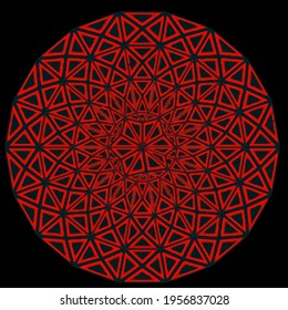 mandala with simple colors .Vector hand drawn doodle mandala.Isolated. 