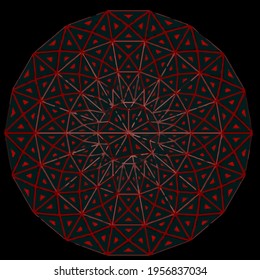 mandala with simple colors .Vector hand drawn doodle mandala.Isolated. 
