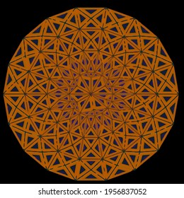 mandala with simple colors .Vector hand drawn doodle mandala.Isolated. 