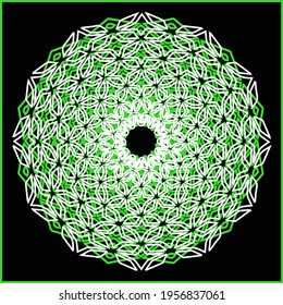 mandala with simple colors .Vector hand drawn doodle mandala.Isolated. 