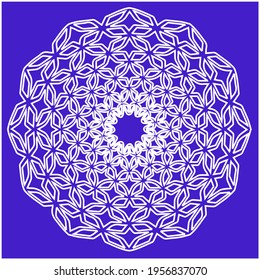 mandala with simple colors .Vector hand drawn doodle mandala.Isolated. 