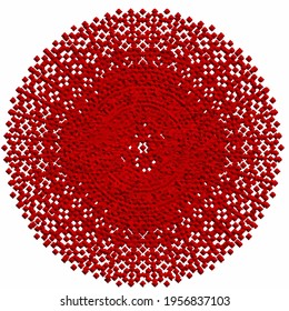 mandala with simple colors .Vector hand drawn doodle mandala.Isolated. 