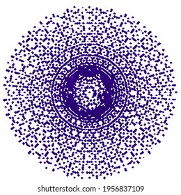 mandala with simple colors .Vector hand drawn doodle mandala.Isolated. 