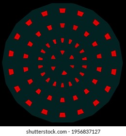 mandala with simple colors .Vector hand drawn doodle mandala.Isolated. 