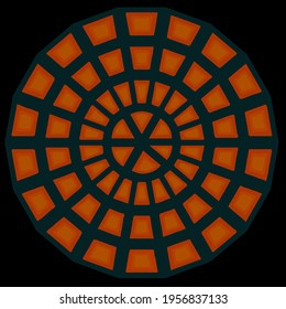 mandala with simple colors .Vector hand drawn doodle mandala.Isolated. 