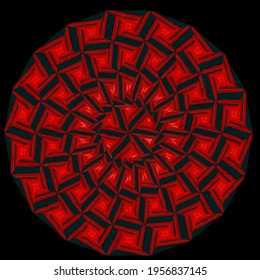 mandala with simple colors .Vector hand drawn doodle mandala.Isolated. 