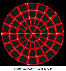 mandala with simple colors .Vector hand drawn doodle mandala.Isolated. 