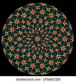 mandala with simple colors .Vector hand drawn doodle mandala.Isolated. 