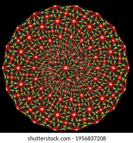 mandala mit einfachen Farben .Vektor handgezeichnet doodle mandala.isoliert. 