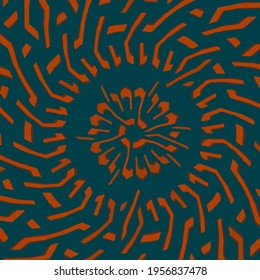 mandala with simple colors .Vector hand drawn doodle mandala.Isolated. 