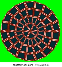 mandala with simple colors .Vector hand drawn doodle mandala.Isolated. 