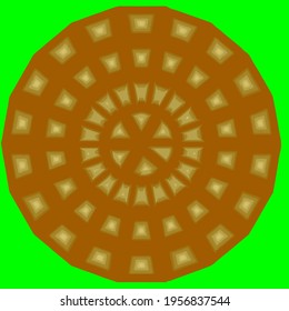mandala with simple colors .Vector hand drawn doodle mandala.Isolated. 