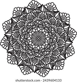 Mandala simple design and complicated design