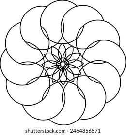 Diseño de icono simple de Mandala eps 10.