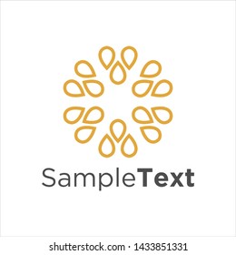 mandala simple line logo stock design