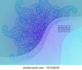 Mandala simple thin line stylish background. Ornamental vector backdrop for cards, invitations, banner, templates and wallpapers.