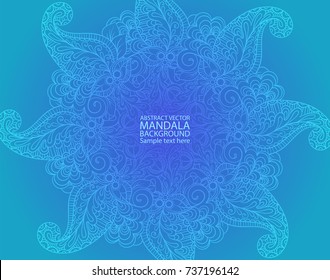 Mandala simple thin line stylish background. Ornamental vector backdrop for cards, invitations, banner, templates and wallpapers.