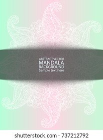 Mandala simple thin line stylish background. Ornamental vector backdrop for cards, invitations, banner, templates and wallpapers.
