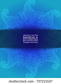 Mandala simple thin line stylish background. Ornamental vector backdrop for cards, invitations, banner, templates and wallpapers.