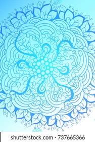 Mandala simple thin line stylish background. Ornamental vector backdrop for cards, invitations, banner, templates and wallpapers.