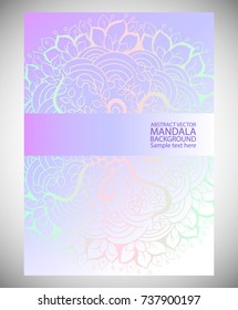Mandala simple thin line stylish background. Ornamental vector backdrop for cards, invitations, banner, templates and wallpapers.