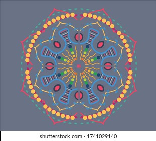 mandala, a simple mandala vector of beautiful colors