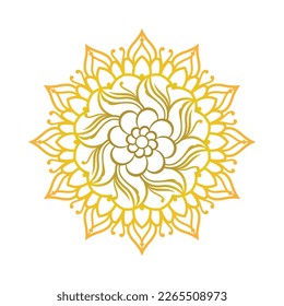 Mandala single vector, decorative ornament in ethnic oriental style. Suitable for embroidery, paper craft projects, paper cut, laser cut, as well as for t-shirt designs, fabric motifs, and much more.