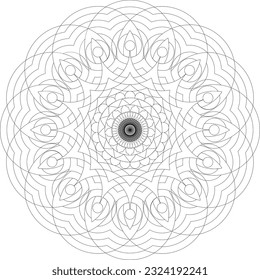 Mandala of small pieces for coloring.