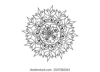 mandala social media vector template