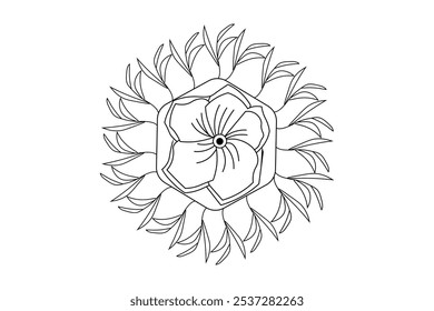 Mandala Plantilla de Vector de medios sociales