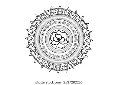 mandala social media vector template