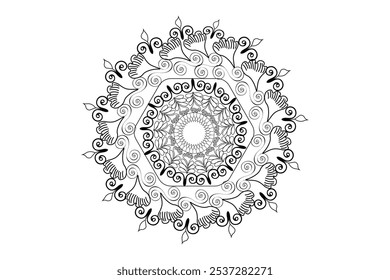 mandala social media vector template