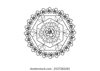 mandala social media vector template